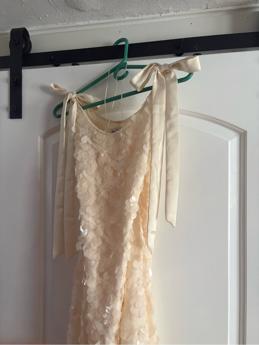 En Saison Emryn Sequin A-Line Bow Midi Dress AS IS - Picture 2 of 5